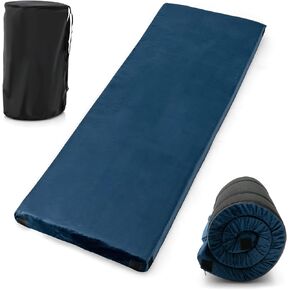 Goplus Memory Foam Camping Mattress, Portable Roll up Sleeping Pad w/Anti-Slip Bottom, Travel Bag, Single/Twin Waterproof Floor Mat, Guest Bed in Kuwait