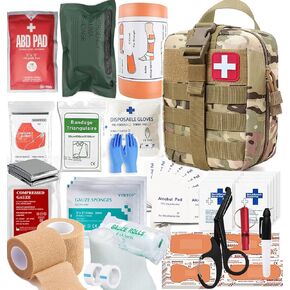 Kit Kit Kit Kit Military Military Medical Aid Admns تنزف حقيبة البقاء على قيد الحياة في حالات الطوارئ المخبرية لمستلزمات التخييم المشي لمسافات طويلة (أحمر) in Kuwait
