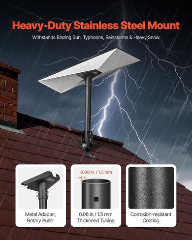 Vevor Starlink RV Ladder Mount ، 360 ° قابلة للتعديل زاوية التثبيت القياسية Gen 3 مجموعة أنابيب ، من الصلب الشاق إضافي محول سلم RV ، متوافق مع Gen3 و V3 ، يسهل التجميع ، الأسود ، الأسود in Saudi Arabia