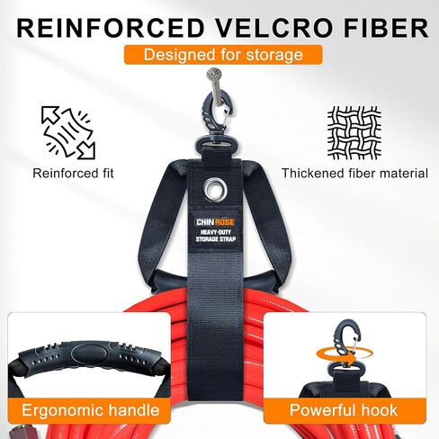 Extension Cord Organizer, 2 PCS Extension Cord Hanger with 5 Slots, Extension Cord Holder, Garage Garden Storage Straps for Cable, Hose, Rope, Tool in Saudi Arabia