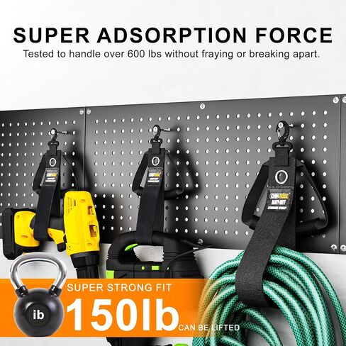 Extension Cord Organizer, 2 PCS Extension Cord Hanger with 5 Slots, Extension Cord Holder, Garage Garden Storage Straps for Cable, Hose, Rope, Tool in Saudi Arabia