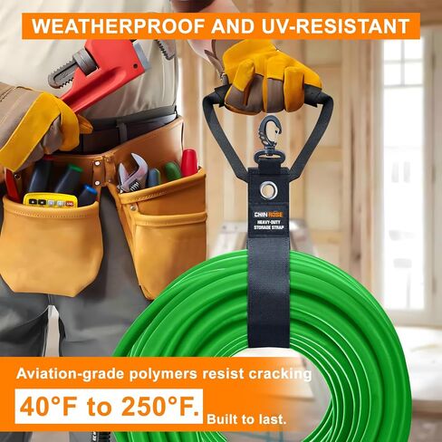 Extension Cord Organizer, 2 PCS Extension Cord Hanger with 5 Slots, Extension Cord Holder, Garage Garden Storage Straps for Cable, Hose, Rope, Tool in Saudi Arabia