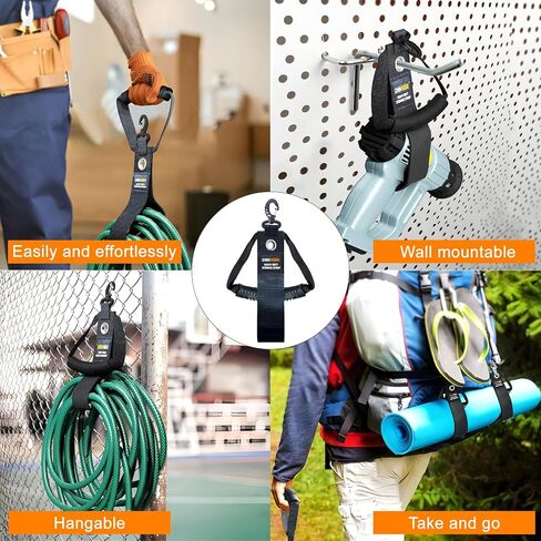 Extension Cord Organizer, 2 PCS Extension Cord Hanger with 5 Slots, Extension Cord Holder, Garage Garden Storage Straps for Cable, Hose, Rope, Tool in Saudi Arabia