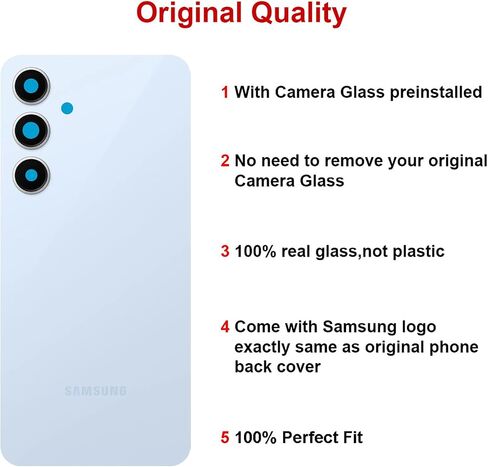 استبدال الزجاج الخلفي الخلفي لـ Samsung Galaxy S24 Fe 6.7 بوصة مع مجموعة أدوات إعادة صياغة ودورة (الجرافيت) in Saudi Arabia