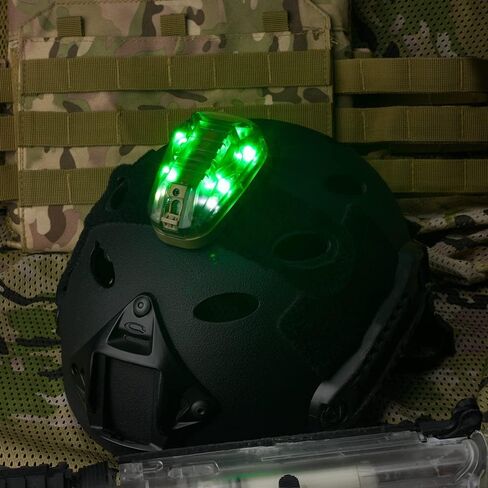نوبوهيرو خوذة تكتيكية إشارة الضوء اختياري 4 أوضاع مع LED و IR ثابتة على/strobe ، مصباح تعريف البقاء على البقاء على الماء المقاوم للماء للرياضة في الهواء الطلق in Kuwait
