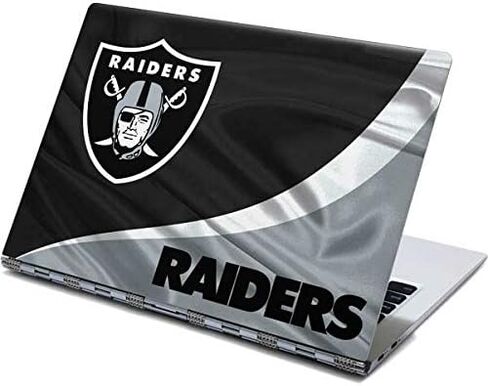 Skinit Decal Laptop Skin Compatible with Yoga 910 2-in-1 14in Touch-Screen - Officially Licensed NFL Las Vegas Raiders Design in Saudi Arabia