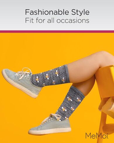 MeMoi Honey Bee Bamboo Blend Crew Socks in Kuwait