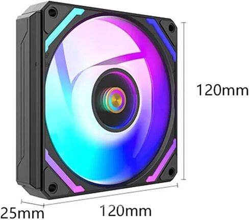 3pcs WF-120 Argb PWM Chassis Fan 120mm مروحة تبريد الكمبيوتر (أبيض عكس) in Saudi Arabia