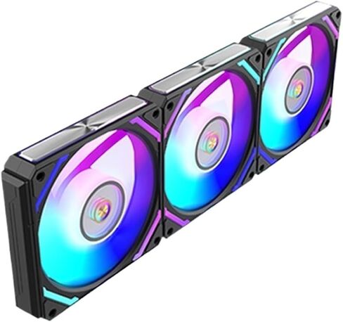 3pcs WF-120 Argb PWM Chassis Fan 120mm مروحة تبريد الكمبيوتر (أبيض عكس) in Saudi Arabia