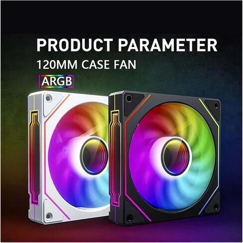 مروحة حالة الكمبيوتر 12V 12 سم Argb 4-Pin PWM مروحة التبريد (WT العادية) in Saudi Arabia