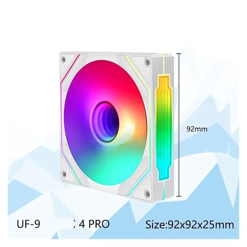 Computer Case Fan 12V 92mm ARGB 4-pin PWM Cooling Fan(BK 1PC) in Saudi Arabia