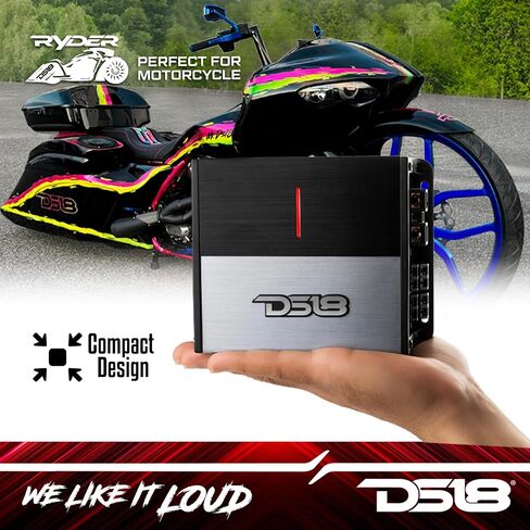 DS18 ION1000.4D Compact Full Range Class D 4 Channel Amplifier 4 X 150 Watts RMS @ 4 OHM - Silver/Black (Renewed) in Saudi Arabia