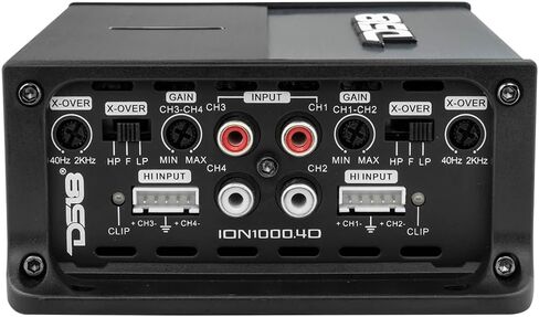 DS18 ION1000.4D Compact Full Range Class D 4 Channel Amplifier 4 X 150 Watts RMS @ 4 OHM - Silver/Black (Renewed) in Saudi Arabia