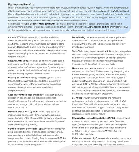 Sonicwall Advanced Service Service Suite للحصول على ترخيص NSA4800-4 سنوات (03-SSC-6755)-التقاط ATP ، التحكم في التطبيق ، الوقاية من التهديد ودعم 24 × 7 in Saudi Arabia