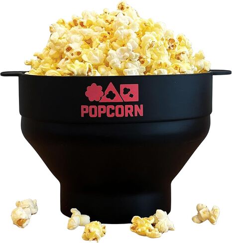 الميكروويف الفشار popper - وعاء صانع الفشار السيليكون ، وعاء الفشار الميكروويف القابل للطي ، والفشار السيليكون ، والاستخدام في الميكروويف ، لا مطلوب زيت ، غسالة الصحون آمنة. in Saudi Arabia