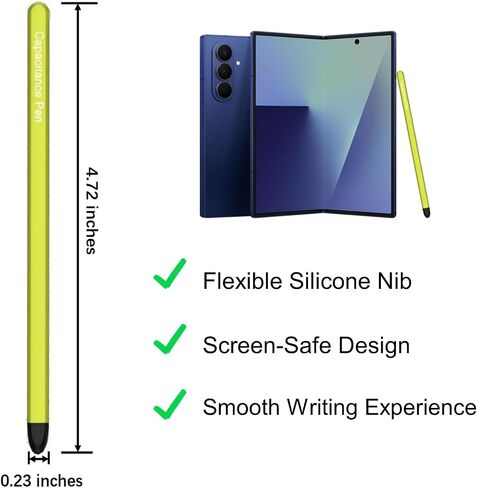S Pen for Galaxy Z Fold 7 / Fold 6 / Fold 5, Z Fold 7 S Pen, Supporting Both Internal and External Screen (Slim-Black) in Kuwait