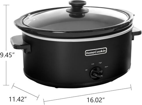 HomeCookin 8 Quart Cooker Slow Programmable ، وأجهزة المطبخ ، والمطبخ المثالي جهاز صغير للعشاء العائلي ، والفولاذ المقاوم للصدأ الأحمر in Kuwait