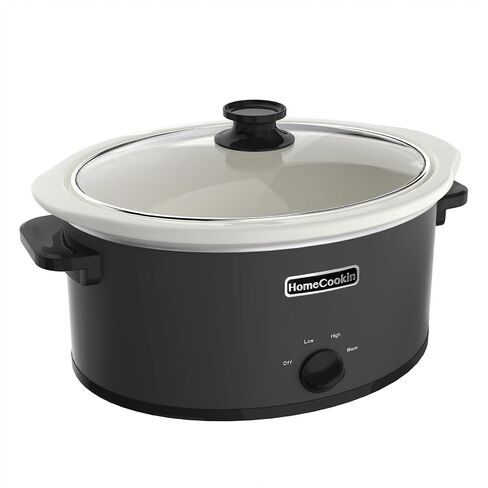 HomeCookin 8 Quart Cooker Slow Programmable ، وأجهزة المطبخ ، والمطبخ المثالي جهاز صغير للعشاء العائلي ، والفولاذ المقاوم للصدأ الأحمر in Kuwait