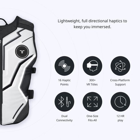 حزمة الرماد الرماد الجوي ، حزمة الأكمام Tactsuit من أجل VR الغامرة الكاملة ، الكمبيوتر الشخصي ، شاشة مسطحة ، تجربة سباق SIM. in Kuwait