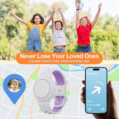 Waterproof Bracelet Compatible with AirTag for Kids (2 Pack), Protective Case GPS Tracker Holder for Child with Full Coverage Hidden Design, Soft Silicone Anti-Lost Wristband Cover for Toddler BBBY in Saudi Arabia