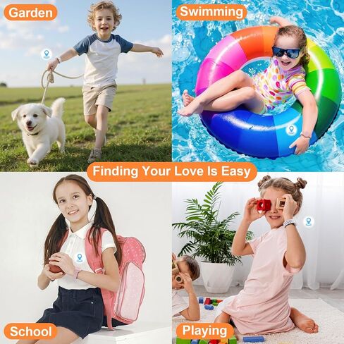 Waterproof Bracelet Compatible with AirTag for Kids (2 Pack), Protective Case GPS Tracker Holder for Child with Full Coverage Hidden Design, Soft Silicone Anti-Lost Wristband Cover for Toddler BBBY in Saudi Arabia