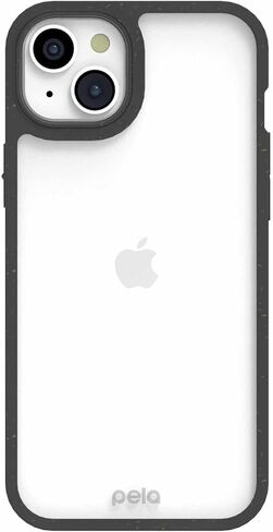 PELA - حالة الهاتف لـ iPhone 15 - غطاء الهاتف الخليوي الواقي - تغطية صديقة للبيئة متوافقة مع iPhone 15 Plus - Clear Black in Kuwait