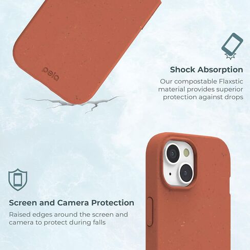 PELA - حالة الهاتف لـ iPhone 15 - غطاء الهاتف الخليوي الواقي - تغطية صديقة للبيئة متوافقة مع iPhone 15 Plus - Clear Black in Kuwait