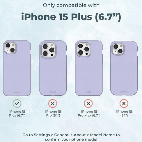 PELA - حالة الهاتف لـ iPhone 15 - غطاء الهاتف الخليوي الواقي - تغطية صديقة للبيئة متوافقة مع iPhone 15 Plus - Clear Black in Kuwait