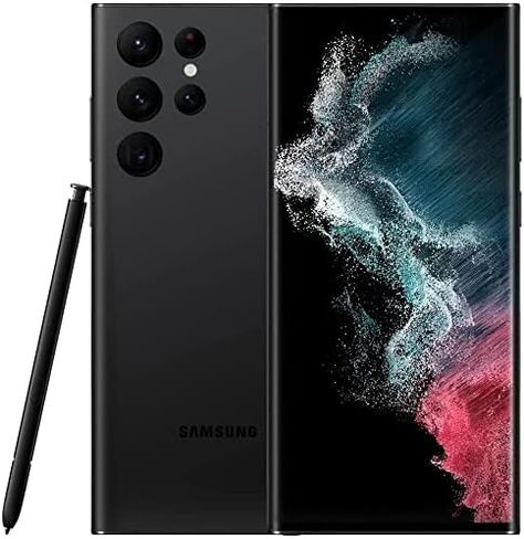 Samsung Galaxy S22 Ultra 5G ، إصدار الولايات المتحدة ، 256 جيجابايت ، فانتوم أسود - غير مقفل (متجدد) in Saudi Arabia
