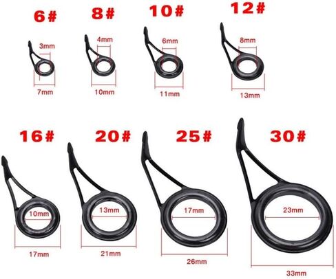 Fishing Rod Guides Sets, Rod Repair Kit Spinning Guides Tip, Fishing Repair Tool in Saudi Arabia