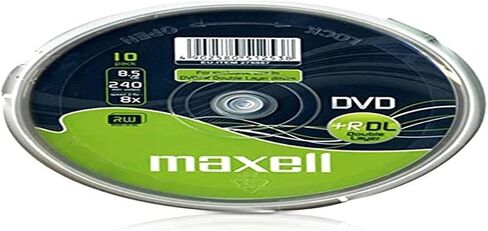 Maxell DVD + R DL 8,5GB 240min 8X Cakebox (10 Disc) in Saudi Arabia