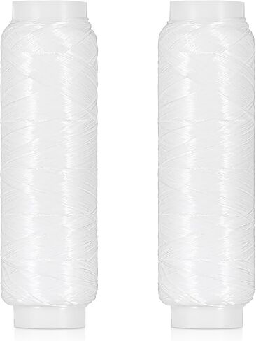 2 PCS Fishing Bait Elastic Thread, Invisible Magic Fishing Line Fishing Bait String 0.2mm 820 FT Per Spool No Knots Required Bait Keeper Stretchy Clear String for Salmon Sturgeon Catfish in Saudi Arabia