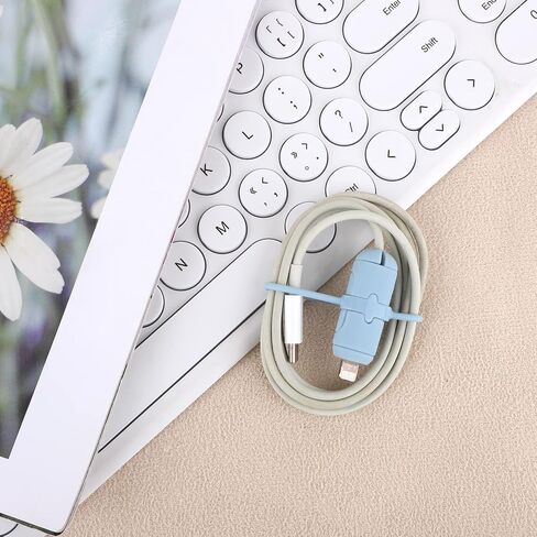 Savita 10pcs شاحن حماة الكابلات ، مزدوج شاحن الشاحن كابل الشاحن Saver 2 في 1 بيانات كبلات كابل دائمة كبل كابل ويندر متوافق مع كابل شاحن Apple in Saudi Arabia