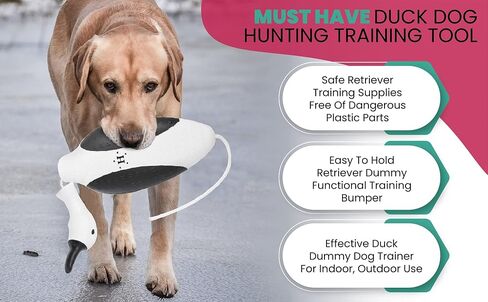 HUNTMARK Waterfowl Retriever Training Dummy - Large Dog Bumper 18.5 inch - Duck Dog Trainer Colors – Easy Hold Bumpers for Training Sporting Goose Hunters - Sturdy Hunting Accessories in Kuwait