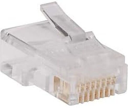 Tripp Lite RJ45 للموصل الصلب/القياسي المسطح 4 -PAIR CAT5E CAT5 CABLE 100 PACK - 100 Pack - 1 X RJ -45 Male in Saudi Arabia