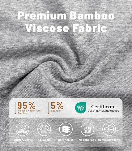 NACHILA Women's Bamboo Pajamas Set Crew Neck Sleepwear Long Sleeve Pjs Soft Loungewear Loose Pajama Sets S-XXL in Kuwait