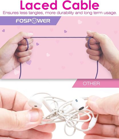 سماعات الرأس Fospower Kids مع أذنين Cat LED (الحد الأقصى لآمن 85 ديسيبل) ، سماعات سلكية ناعمة 3.5 مم مع كابلات خالية من التشابك لأجهزة iPad/الكمبيوتر اللوحي/المدرسة-الوردي الساخن/الأرجواني in Kuwait