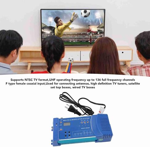 RE Modulator, UHF Modulator System, CVBS Inputs, Support NTSC, 136 Full Bands Channels, Plug and Play, Compatible with DA 8200 and DA 550 Series (US Plug) in Saudi Arabia