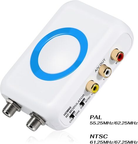 HDMI إلى محول RCA RF Coxaxial ، HDMI إلى VHF RF Modulator Adapter إلى AV Converter W/F أنثى/هوائي داخل/خارج Fire TV Stick Roku Maming Cable Cable Box HD Digital Video Pal NTSC TV in Kuwait