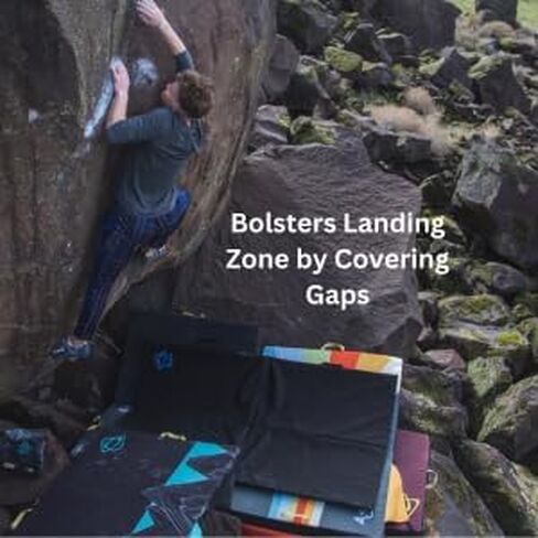 Asana VersaPad - Revolutionary Supplemental Bouldering Crash Pad - Sit Start Bouldering Mat, Climbing Crash Pad Gap Cover, Sport Mat & Essential Bouldering Gear (Open - 74" x 44" x 1") in Saudi Arabia
