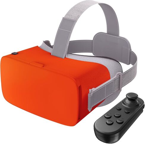 سماعات الرأس VR للهاتف مع وحدة تحكم ، عيون مضادة للعيون محمية العدسات عالية الدقة - الحمم البرتقالية in Kuwait