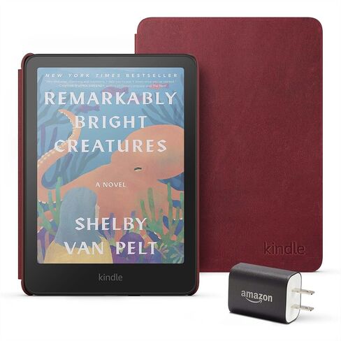 تقديم حزمة Amazon Kindle Colorsoft Essentials بما في ذلك Kindle Colorsoft (16 غيغابايت) - مع شاشة اللون - محول الغطاء الجلدي الأسود والجلد المتميز in Saudi Arabia