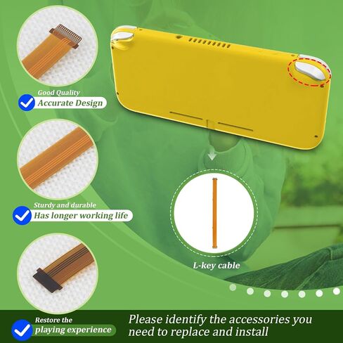 2PCS for Nintendo Switch Lite L Left Button Flex Cable for Nintendo Switch Lite Mainboard Power Connector Ribbon Cable Replacement Accessories Parts with Repair Tools in Saudi Arabia