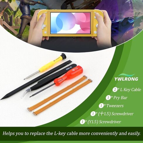 2PCS for Nintendo Switch Lite L Left Button Flex Cable for Nintendo Switch Lite Mainboard Power Connector Ribbon Cable Replacement Accessories Parts with Repair Tools in Saudi Arabia