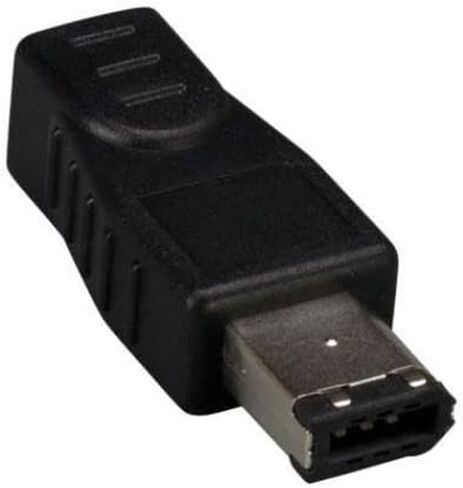 IEEE 1394A FIREWIRE 6 -PIN MALE إلى محول أنثى 4 أسود - أسود - حزمة 2 in Saudi Arabia