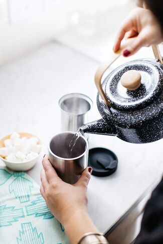 Bobble French Coffee Presse ، أثناء الاستخدام ، المشروب السريع ، التصميم النحيف ، عزل الجدار الثلاثي ، 14 أوقية (أسود) in Kuwait