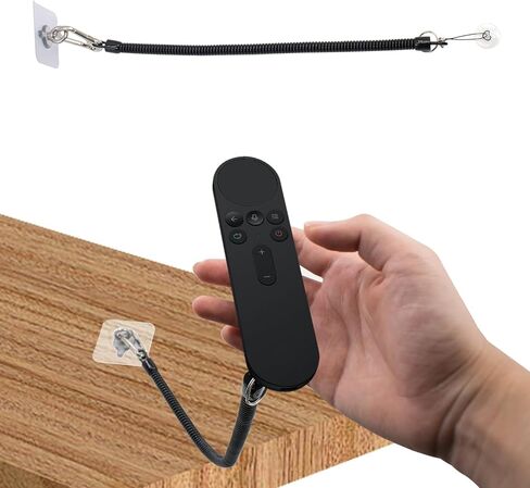 2 Sets Retractable TV Remote Control Tethers, 59 Inch Extendable Anti-Lost Organizer Spring Ropes for TV Fan and Air Conditioner Remotes Control, Easy to Install, Black in Saudi Arabia