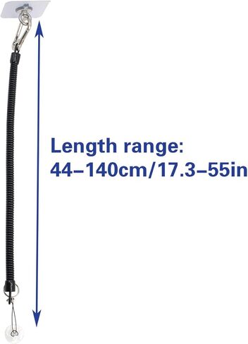 2 Sets Retractable TV Remote Control Tethers, 59 Inch Extendable Anti-Lost Organizer Spring Ropes for TV Fan and Air Conditioner Remotes Control, Easy to Install, Black in Saudi Arabia
