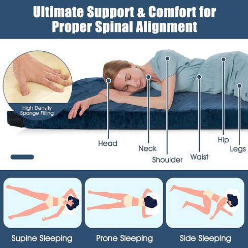 Goplus Memory Foam Camping Mattress, Portable Roll up Sleeping Pad w/Anti-Slip Bottom, Travel Bag, Single/Twin Waterproof Floor Mat, Guest Bed in Kuwait