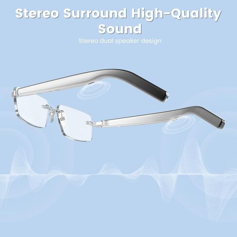 النظارات الذكية النظارات SmartGlasses SmartGlasses مع مكبر صوت Bluetooth ، والتحكم عن بعد التقاط صور/حماية UV (العدسات المستقطبة) in Kuwait